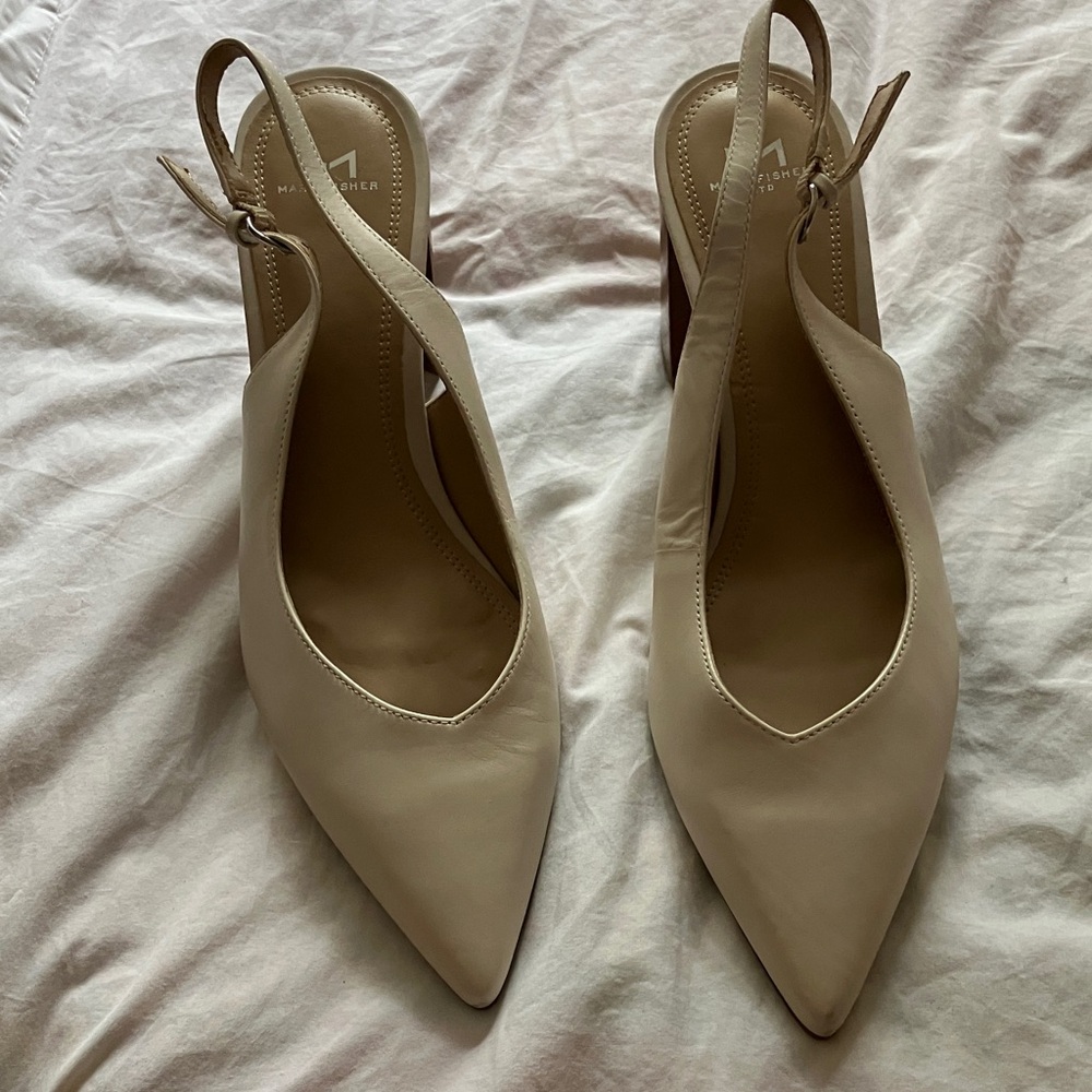 Marc Fisher Beige Slingback Heels